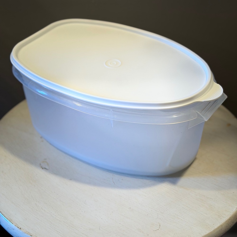 Tupperware Modular‎ Mates Oval Container with Insert Tray Plastic Food Storage